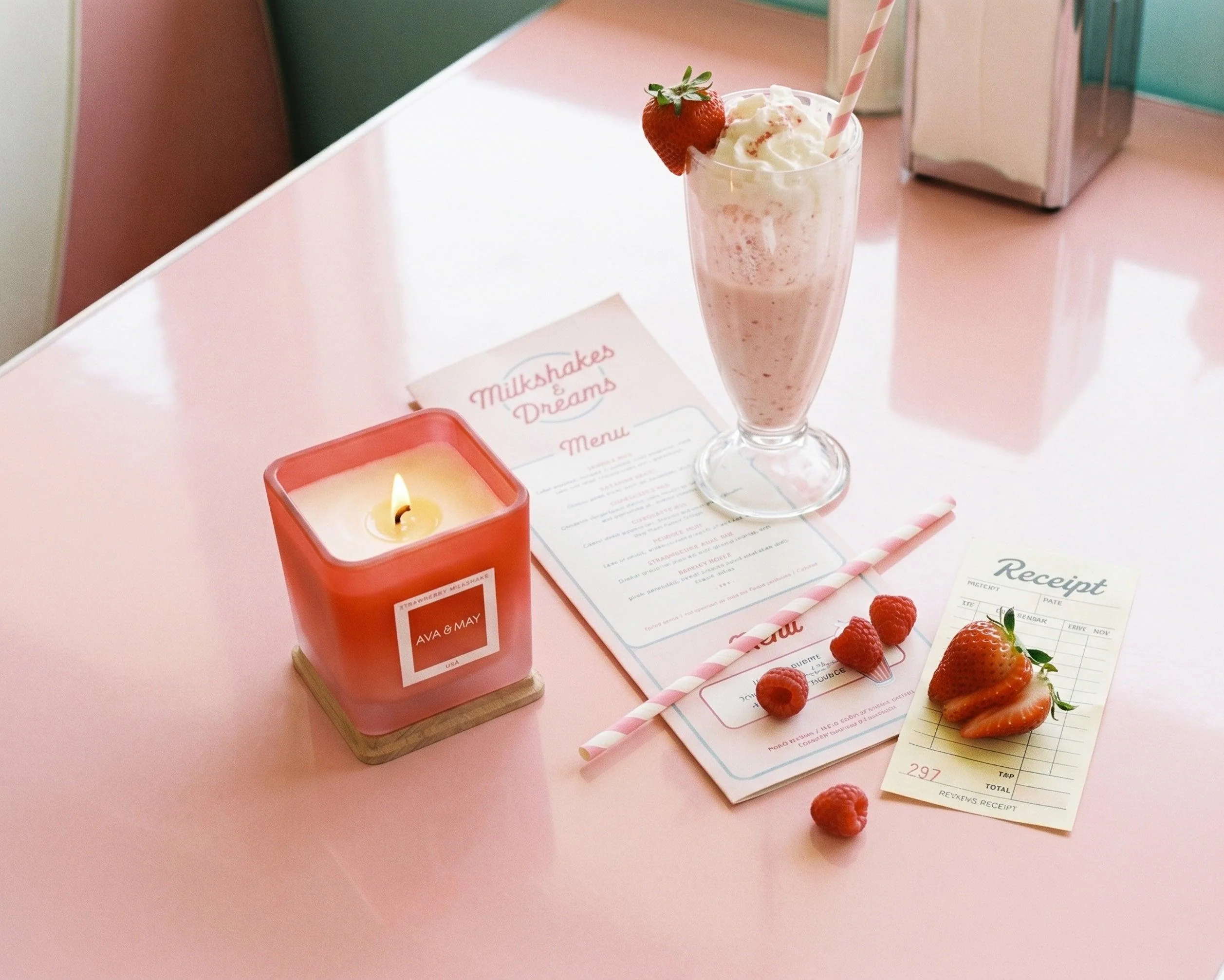 Strawberry Milkshake Duftkerze - Image 5
