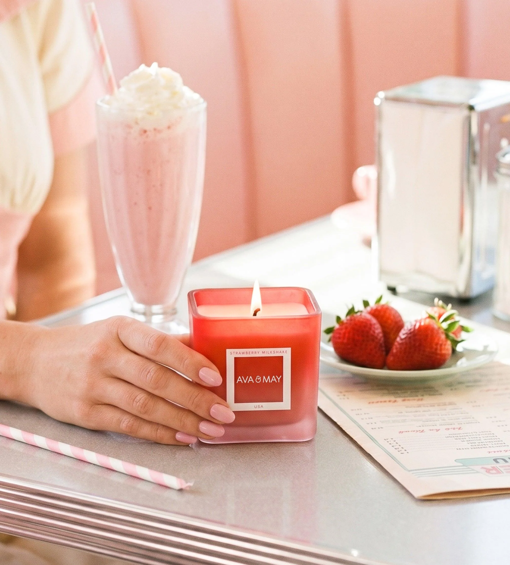 Strawberry Milkshake Duftkerze - Image 6